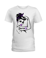Purple Awareness - Survivor Ladies T-Shirt thumbnail