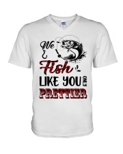 we fish like you V-Neck T-Shirt thumbnail