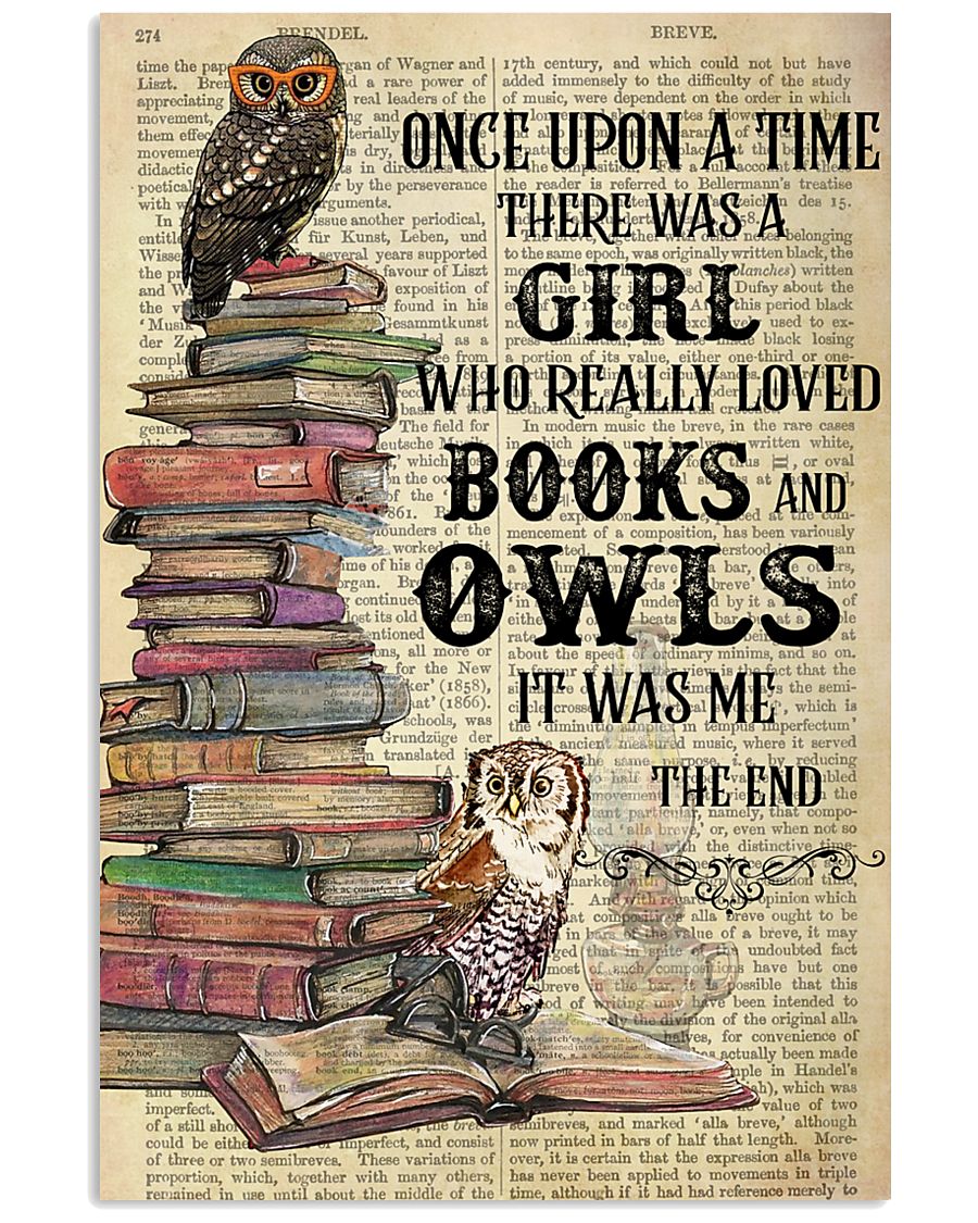 Books Owls Once Upon A Time Vertical Poster 11x17 Poster