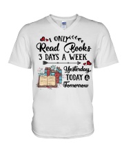 Read Books Three Days A Week V-Neck T-Shirt thumbnail