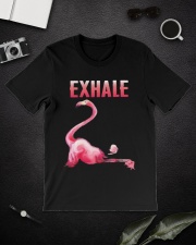 Exhale Flamingo Shirt Classic T-Shirt lifestyle-mens-crewneck-front-16