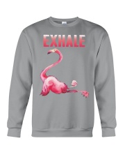 Exhale Flamingo Shirt Crewneck Sweatshirt thumbnail