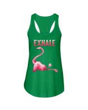 Exhale Flamingo Shirt Ladies Flowy Tank thumbnail