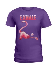 Exhale Flamingo Shirt Ladies T-Shirt thumbnail