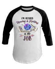Reading And Knitting Is My Job Baseball Tee thumbnail