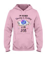 Reading And Knitting Is My Job Hooded Sweatshirt front