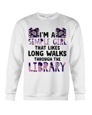 Long Walks Through The Library Crewneck Sweatshirt thumbnail