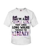 Long Walks Through The Library Youth T-Shirt thumbnail