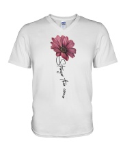Stronger Than Cancer V-Neck T-Shirt thumbnail
