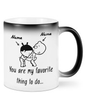 Baby girl and boy You are my favorite thing to do Color Changing Mug front