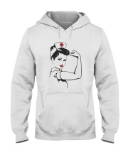 Rosie Riveter Nurse Shirt Hooded Sweatshirt thumbnail