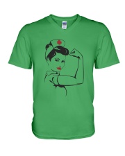 Rosie Riveter Nurse Shirt V-Neck T-Shirt thumbnail
