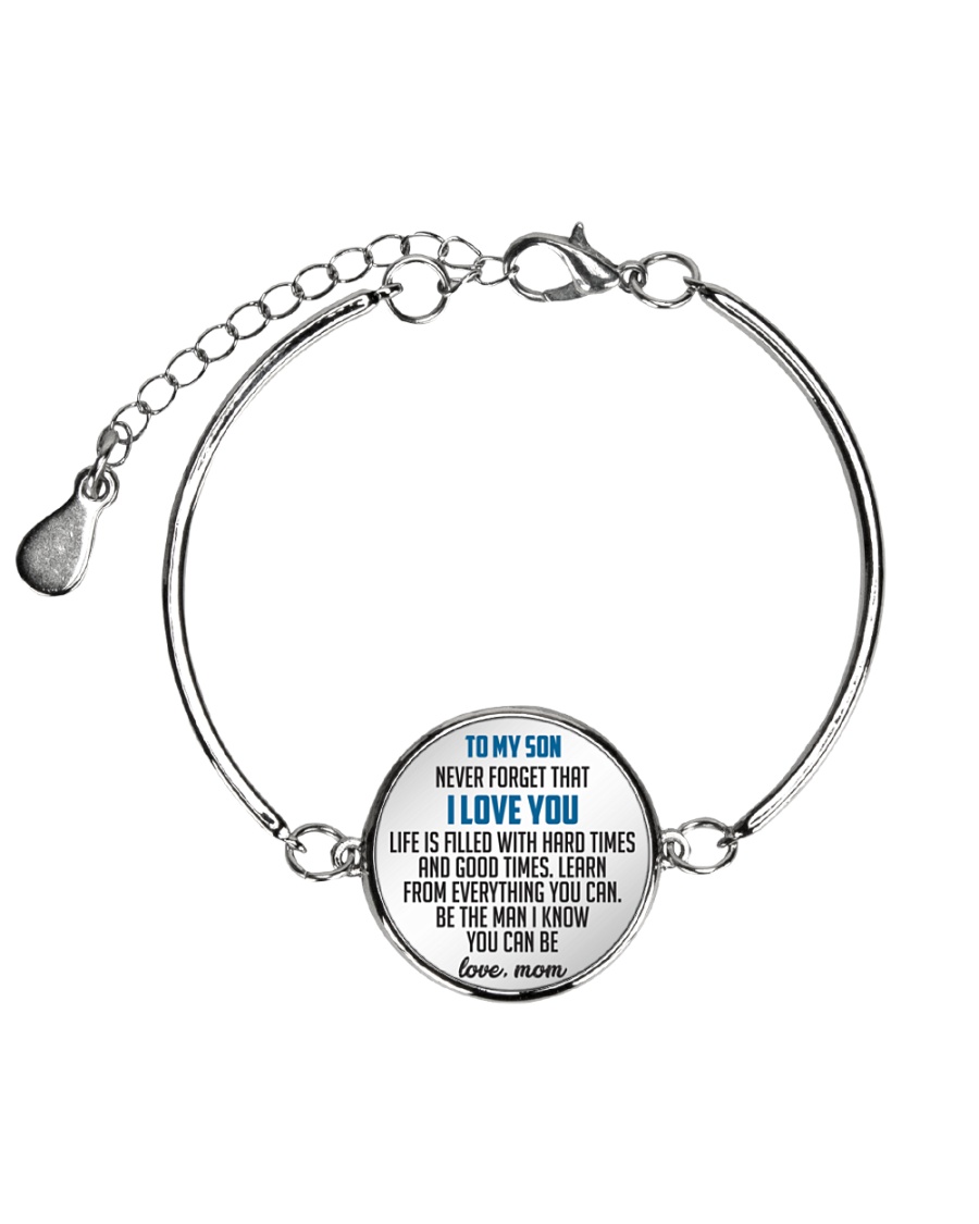 To My Son Metallic Circle Bracelet