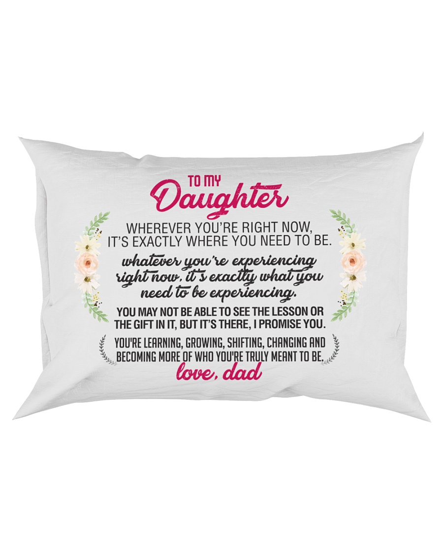 To My Daughter Rectangular Pillowcase