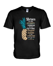 Nurses Are Like Pineapples V-Neck T-Shirt thumbnail
