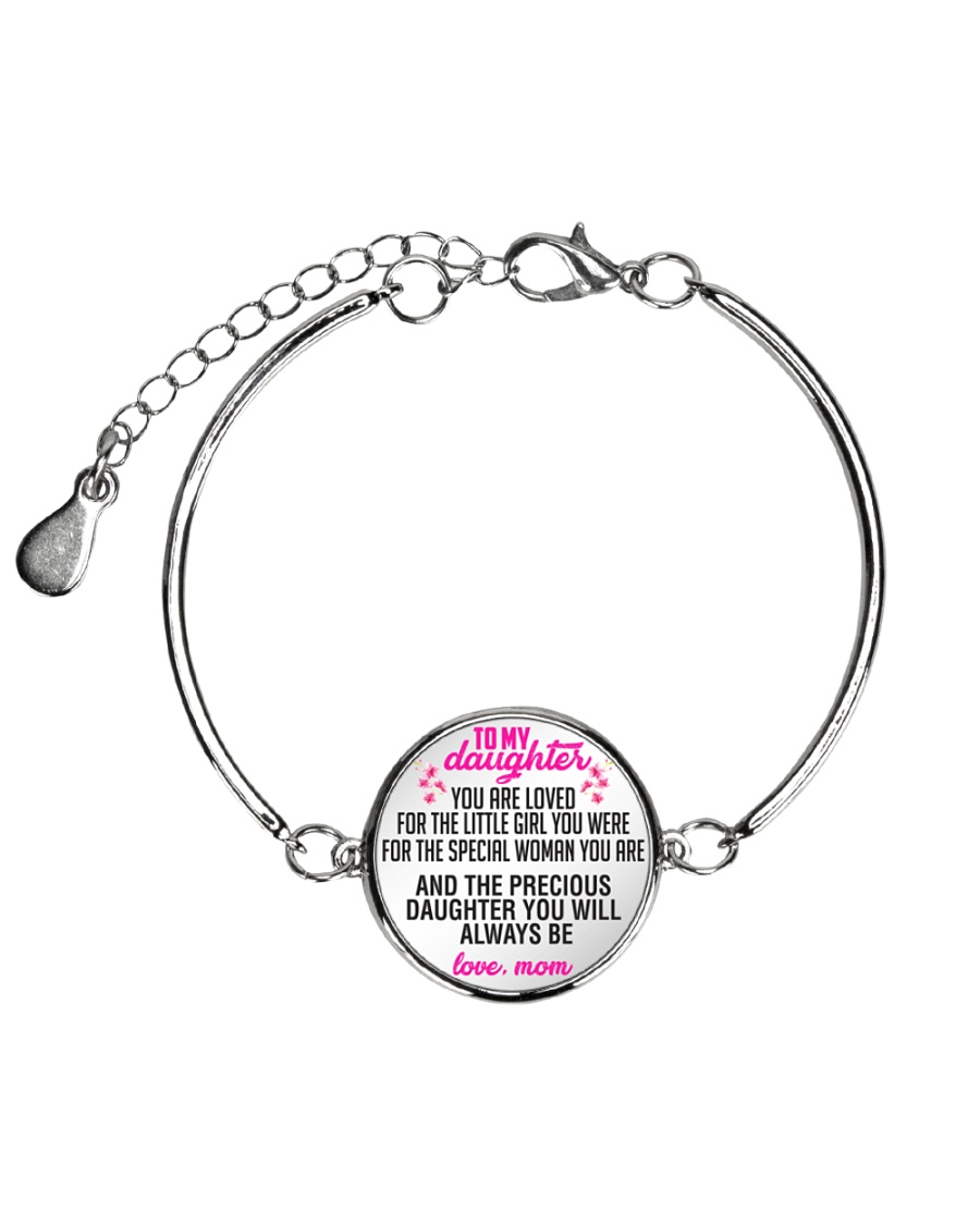 To My Daughter Metallic Circle Bracelet