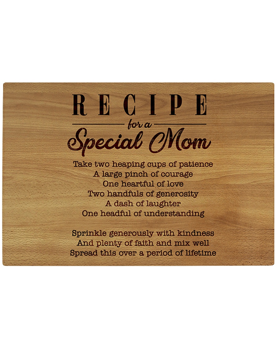Recipe For A Special Mom Rectangle Cutting Board
