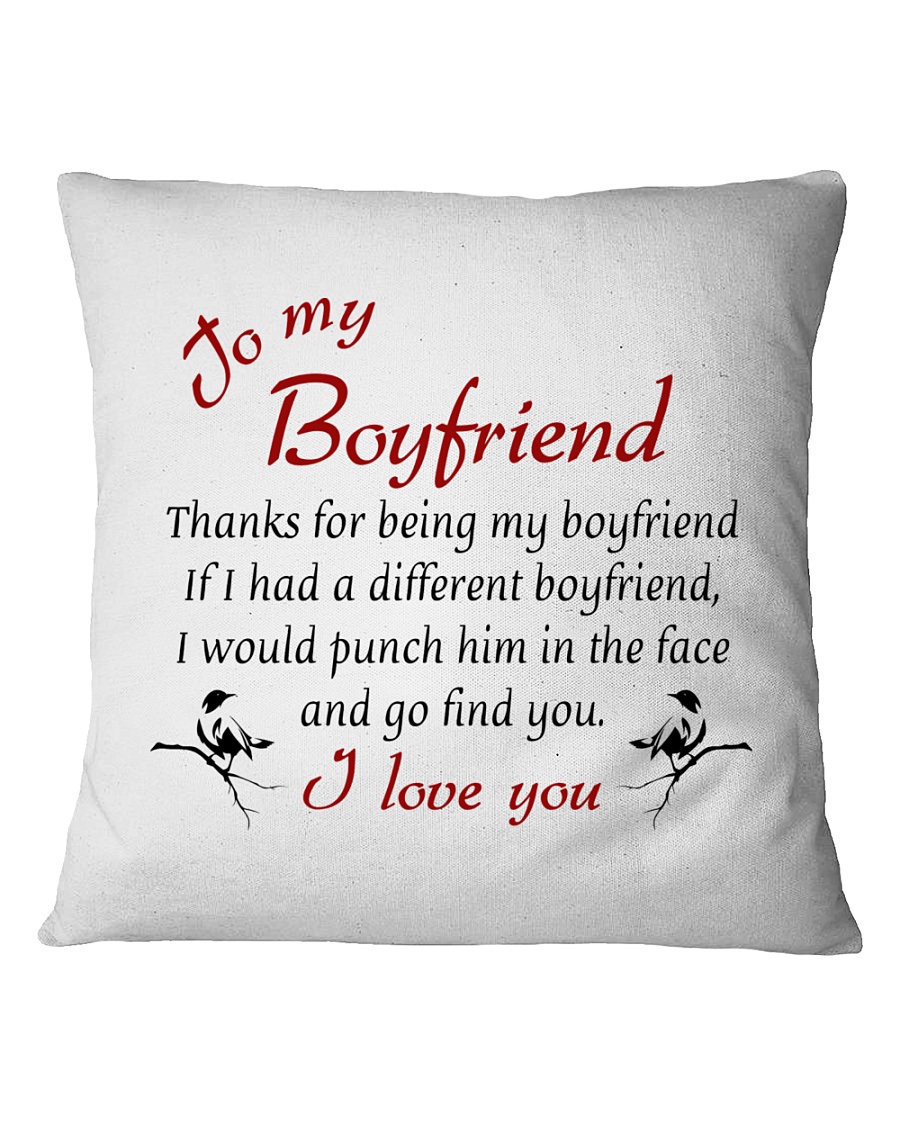 To Boyfriend - I Love You Square Pillowcase