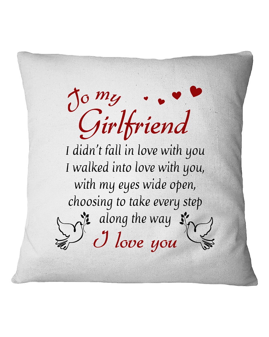 To Girlfriend - I Walked Into Love With You Square Pillowcase