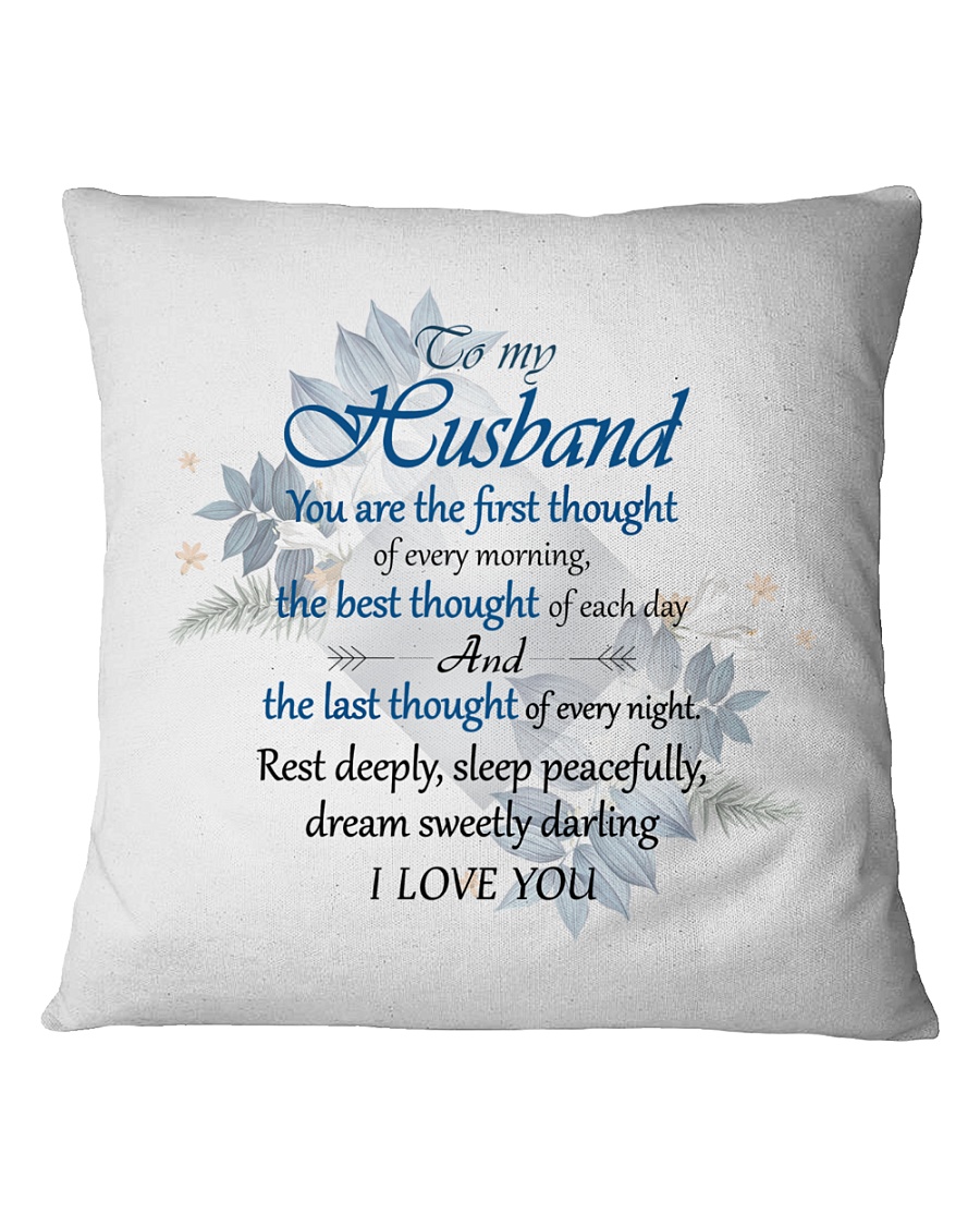 To Husband -Sleep Peacefully And Dream Sweety Square Pillowcase