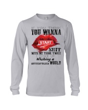 Wishing A Motherfucker Would Long Sleeve Tee thumbnail