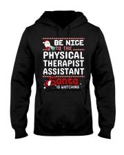 Be Nice To The Physical Therapist Assistant Santa Hooded Sweatshirt thumbnail