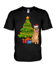 Christmas German Shepherd T-shirt V-Neck T-Shirt thumbnail