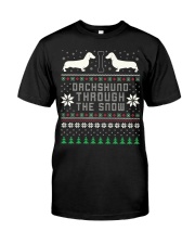 Dachshund Through The Snow TShirt Classic T-Shirt front
