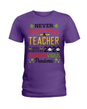 Never Underestimate A Teacher Who Survived 2020 Ladies T-Shirt tile