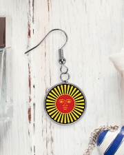 Inca God Of Sun Circle Earrings aos-earring-circle-front-lifestyle-1