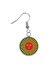 Inca God Of Sun Circle Earrings front