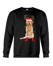 Golden Retriever Santa Christmas Lights T Shirt Crewneck Sweatshirt thumbnail