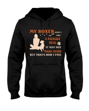 My Boxer and I Are Package Deal Hooded Sweatshirt thumbnail