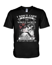 I Don't Care V-Neck T-Shirt thumbnail