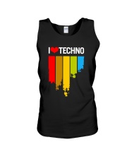 I Love Techno Unisex Tank thumbnail