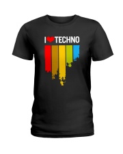 I Love Techno Ladies T-Shirt thumbnail