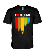 I Love Techno V-Neck T-Shirt thumbnail