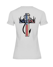 Hunting Faith Flag - back front Premium Fit Ladies Tee back