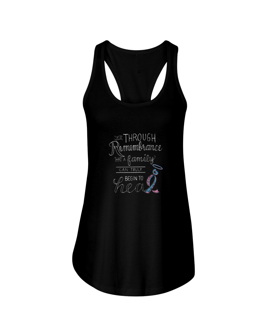 It is through Remembrance Ladies Flowy Tank