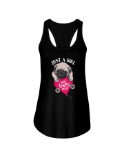 Just A Girl Who Loves Pugs Ladies Flowy Tank tile