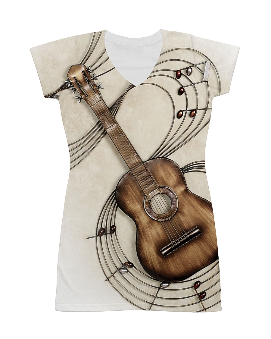3D PRINT GUITAR T-SHIRT All-over Dress