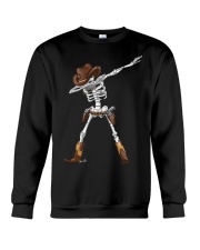 DABBING SKELETON COWBOY HAT HALLOWEEN FUNNY DAB Crewneck Sweatshirt thumbnail