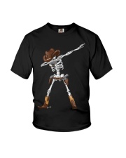 DABBING SKELETON COWBOY HAT HALLOWEEN FUNNY DAB Youth T-Shirt thumbnail