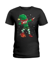 DABBING ELF FOOTBALL DABBING SANTA Ladies T-Shirt thumbnail