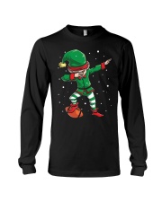DABBING ELF FOOTBALL DABBING SANTA Long Sleeve Tee thumbnail