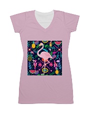 flamingo bird pineapple summer mask All-over Dress thumbnail