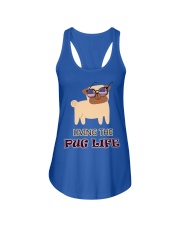 usa Living the pug life shirt Ladies Flowy Tank front
