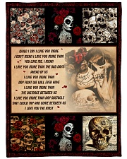Gift For Skull Lover - When I Say I Love You More Fleece Blanket tile
