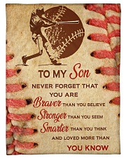 Gift For Son - To My Son Baseball Small Fleece Blanket - 30" x 40" front