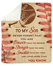 Gift For Son - To My Son Baseball Sherpa Fleece Blanket tile